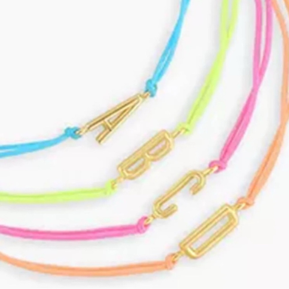 Gorjana✨NWT A B C D G Prism Bracelet Initial Gold Adjustable Bracelet Retail $45